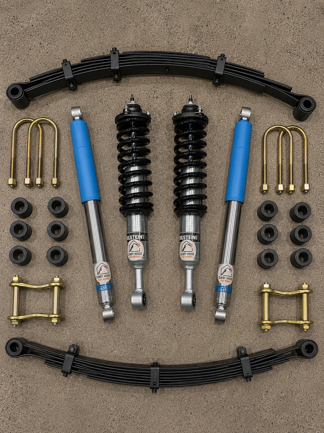 Big Bore Lift Kit — Bilstein 6112 front coilover and Platinum rear shock for Hilux N70/N80