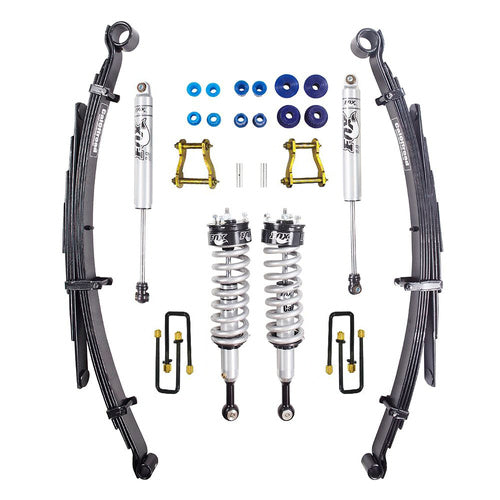 Fox 2.0 complete suspension package, shocks and leaf springs, for Toyota Hilux N70