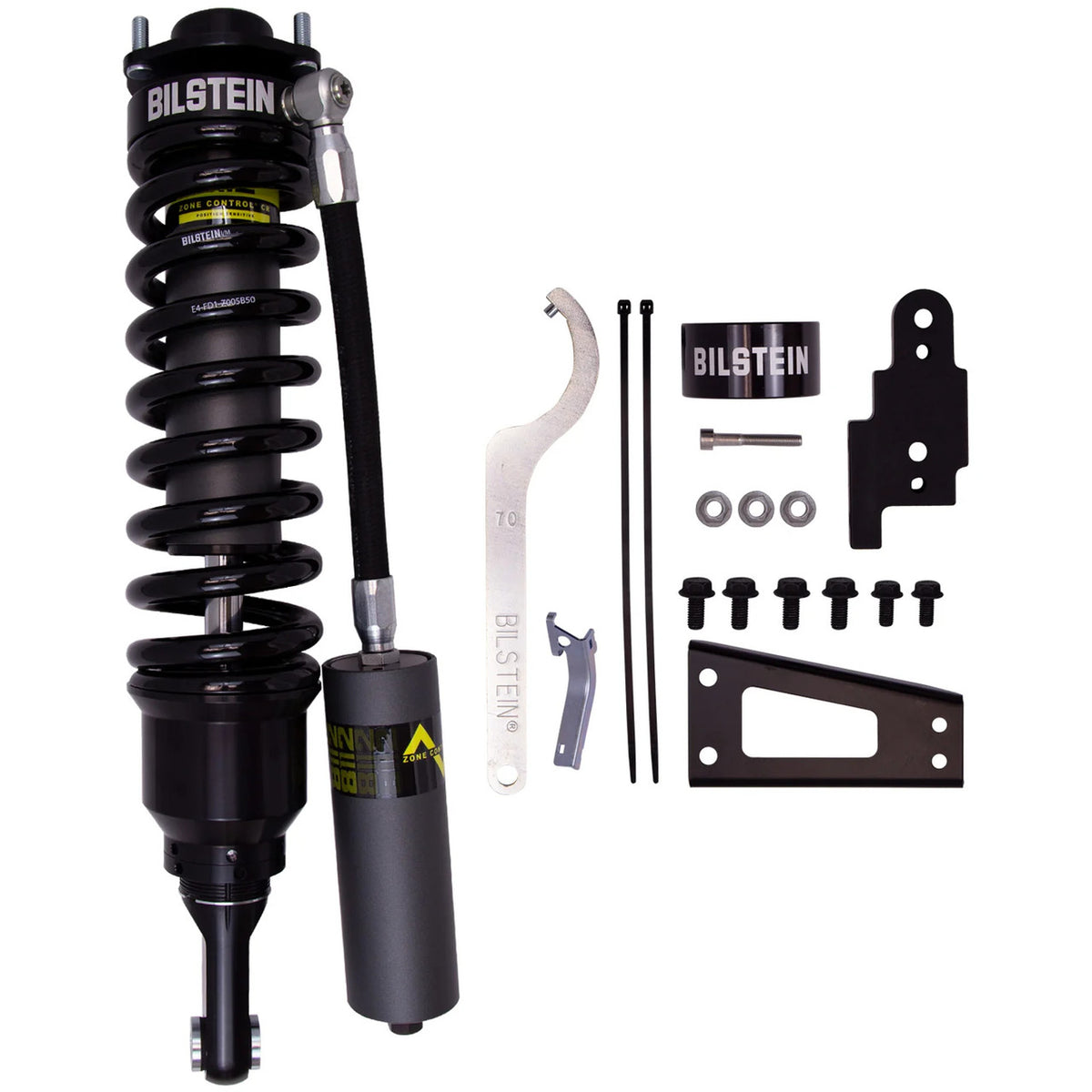 Bilstein B8 8112 ZoneControl CR front coilover with remote reservoir and mounting hardware